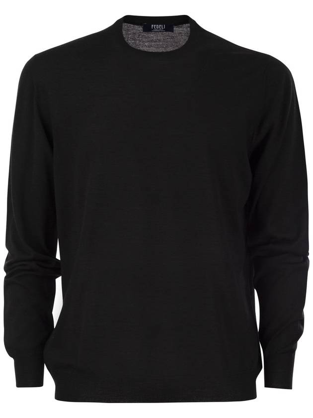 Crew-neck sweater in superfine virgin wool - FEDELI - BALAAN 1