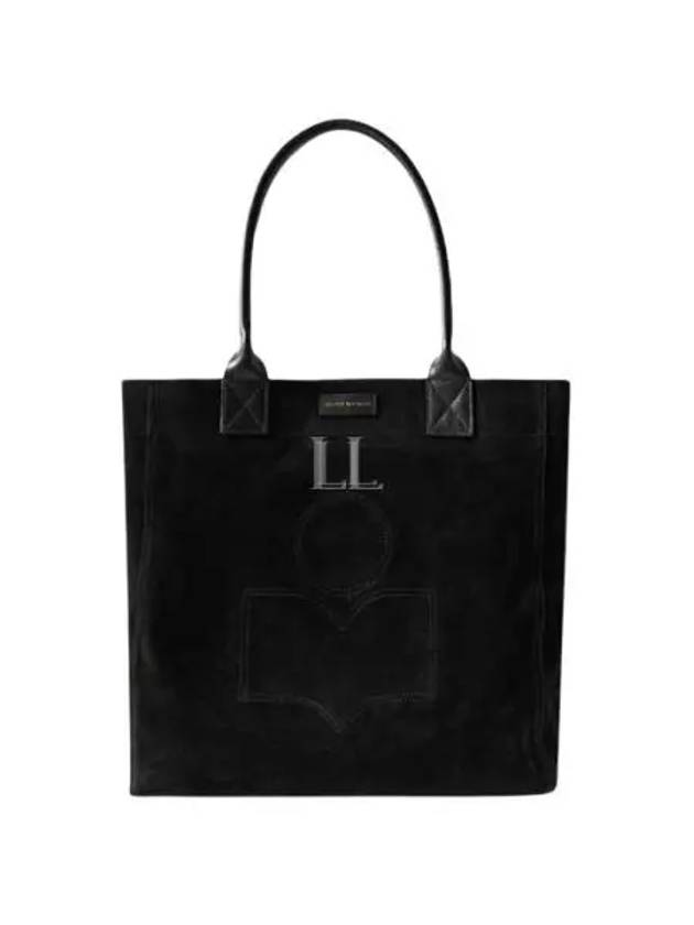 Yenky Logo Suede Tote Bag Black - ISABEL MARANT - BALAAN 2