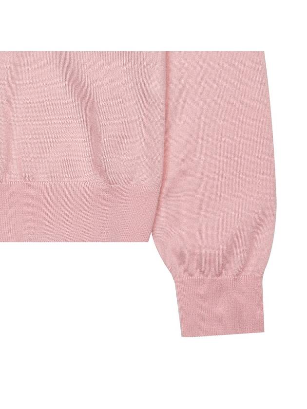 Boke Flower Logo Wool Knit Top Pink - KENZO - BALAAN 7