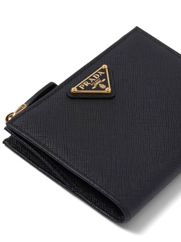 Small Saffiano Half Wallet Black - PRADA - BALAAN 4