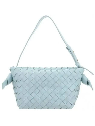 Intrecciato Tie Mini Shoulder Bag Blue - BOTTEGA VENETA - BALAAN 1