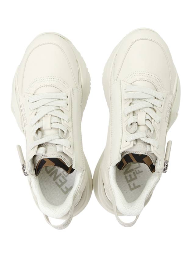 Flow FF Logo Low Top Sneakers White - FENDI - BALAAN 2