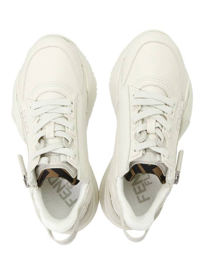 Flow FF Logo Low Top Sneakers White - FENDI - BALAAN 2