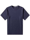 Logo Embossing Crew Neck Short Sleeve T-Shirt Navy - SUNNEI - BALAAN 2