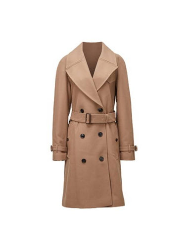 Wool Cashmere Trench Coat Camel - BURBERRY - BALAAN 1