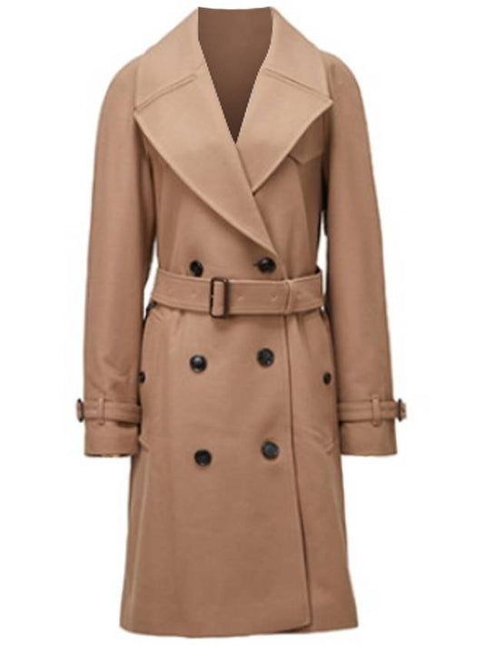 wool cashmere trench coat camel - BURBERRY - BALAAN 1