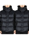 Logo Patch Hooded Down Padding Black - BURBERRY - BALAAN 3