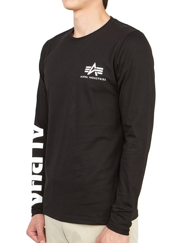 Logo Long Sleeve T-Shirt Black - ALPHA INDUSTRIES - BALAAN 3