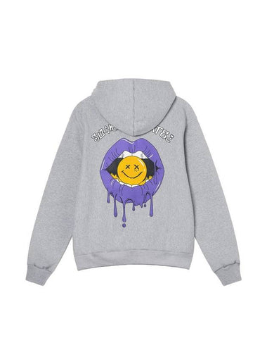 PURPLE LIP HOODIE gray - ARCANE FUNK - BALAAN 1