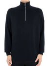 24 S S Men's Tneck long sleeve zipup knit navy 9F00001 M1611 778 - MONCLER - BALAAN 1