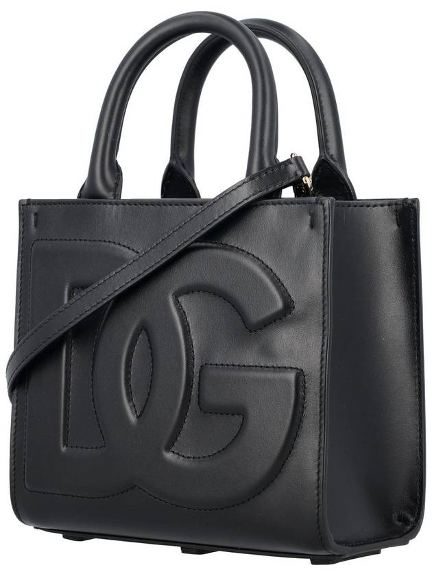 Logo Daily Small Tote Bag Black - DOLCE&GABBANA - BALAAN 4