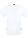 Men's Medium Weight Jersey Tipped Pocket Crewneck Short Sleeve T-Shirt White - THOM BROWNE - BALAAN 4