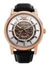 Skeleton Leather Watch Black - EMPORIO ARMANI - BALAAN 4