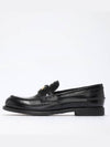 Brushed Leather Penny Loafers Black - MIU MIU - BALAAN 3