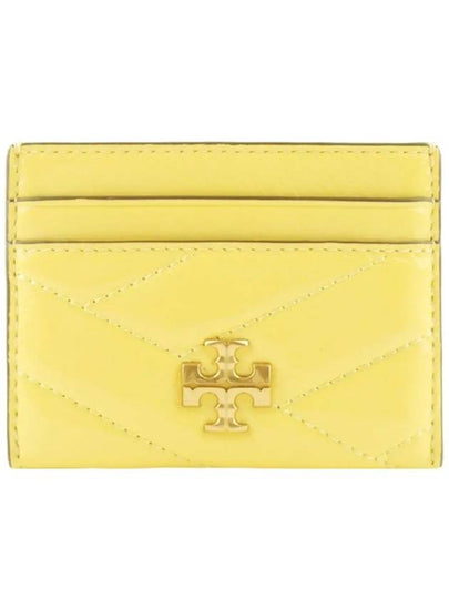 Kira Chevron Patent Card Wallet Vintage Lemon - TORY BURCH - BALAAN 2