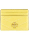 Kira Chevron Patent Card Wallet Vintage Lemon - TORY BURCH - BALAAN 2