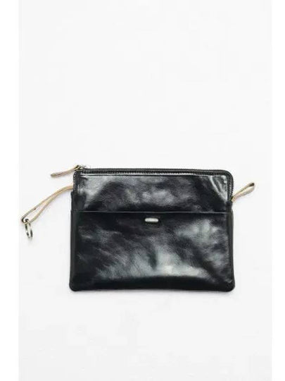 Supporter Organizer True Dye Leather Clutch Bag Black - OUR LEGACY - BALAAN 2