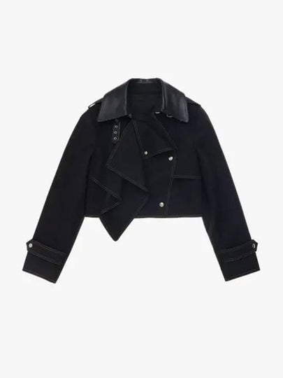 Crop Trench Jacket Black - HELMUT LANG - BALAAN 2