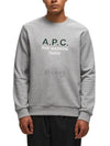 Logo Print Cotton Sweatshirt Heather Grey - A.P.C. - BALAAN 5