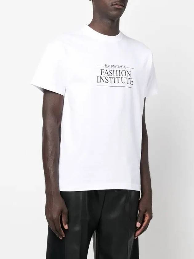 Fashion Institute Medium Fit Short Sleeve T-Shirt White - BALENCIAGA - BALAAN 4