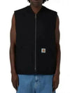 Logo Patch Zipper Vest Black - CARHARTT WIP - BALAAN 2