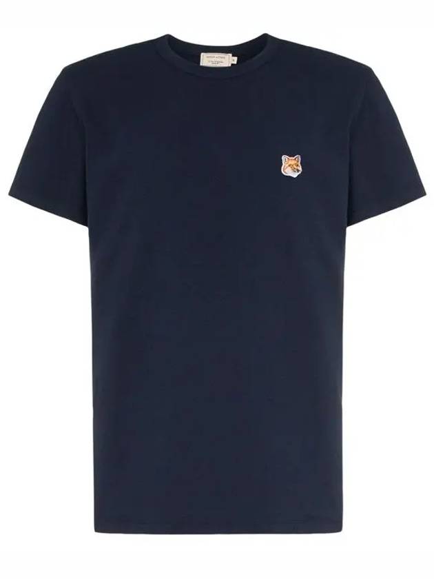 Fox Head Patch Classic Short Sleeve T-Shirt Navy - MAISON KITSUNE - BALAAN 3