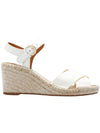 Ankle Strap Wedge Heels White - CHLOE - BALAAN 1