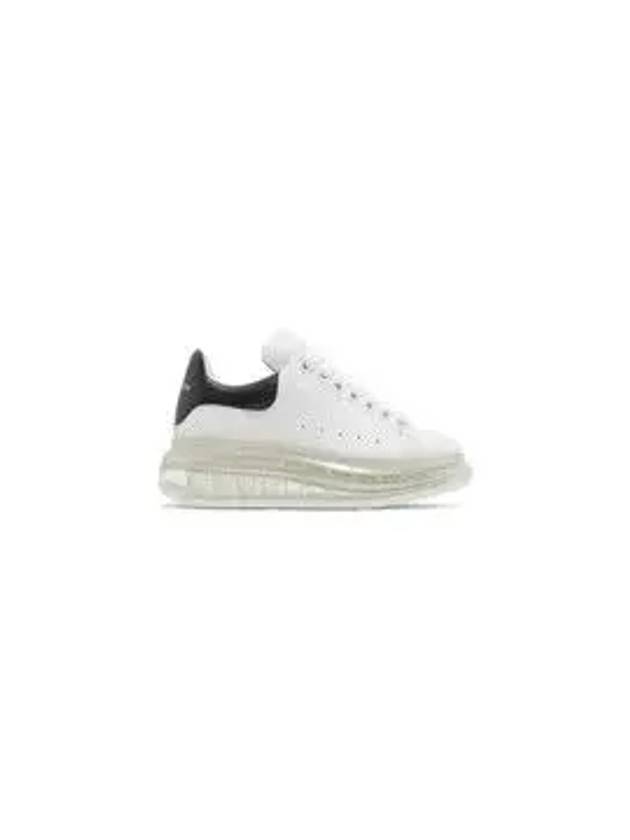 Oversized Clear Sole Low Top Sneakers Black White - ALEXANDER MCQUEEN - BALAAN 7