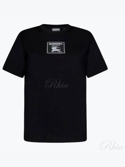 Women's Prosum Label Cotton Short Sleeve T-Shirt Black - BURBERRY - BALAAN 2