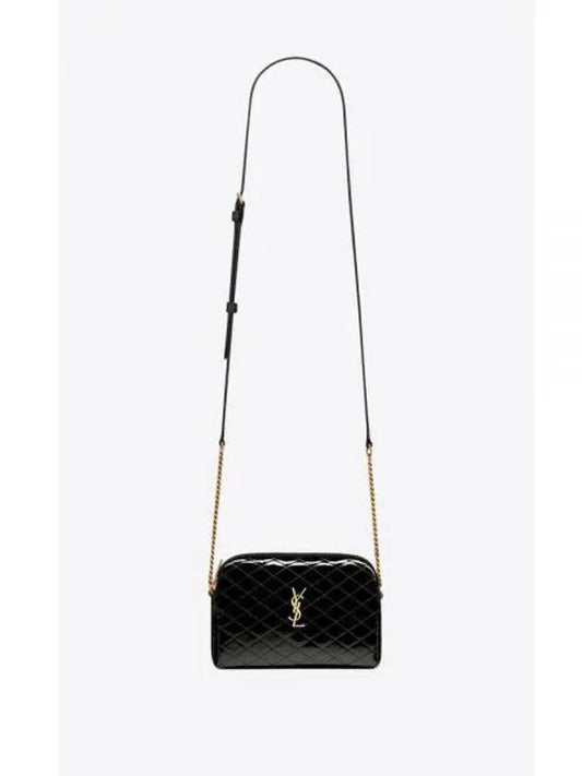 Gaby Quilted Chain Leather Shoulder Bag Black - SAINT LAURENT - BALAAN 2