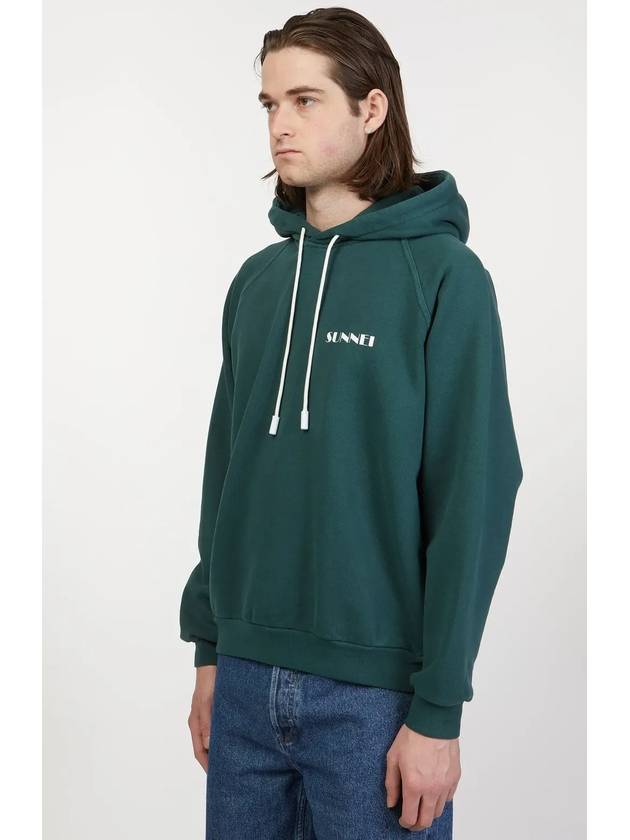 Hood Unisex Mini Logo Hoodie Dark Green SNF1XF01AP - SUNNEI - BALAAN 5