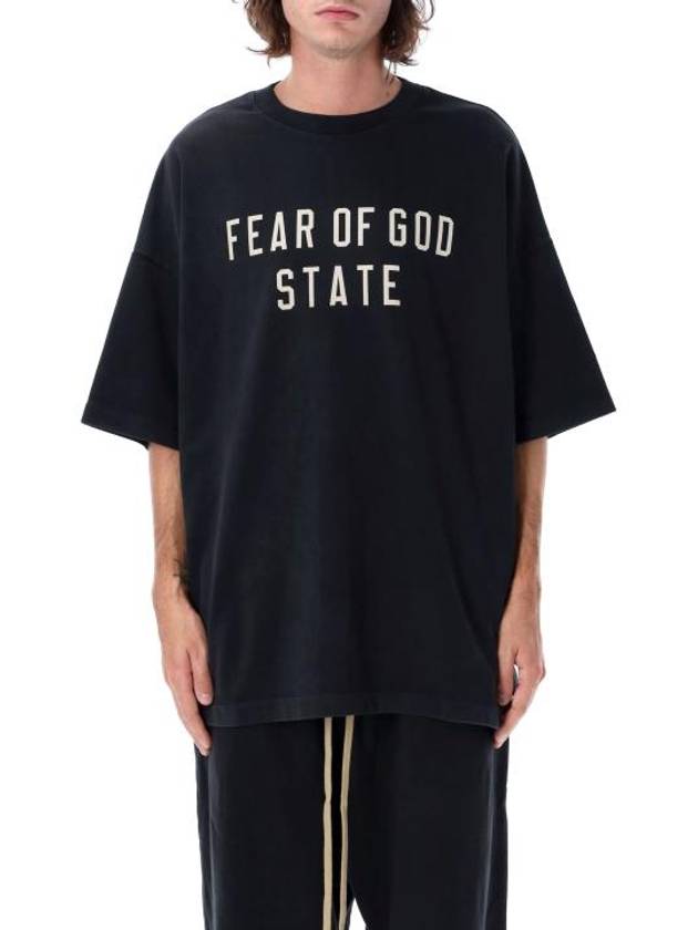 short sleeve t shirt 125BT242000F BLACK - FEAR OF GOD - BALAAN 1