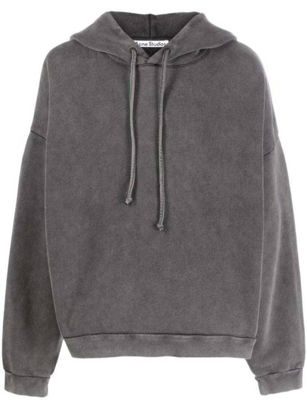 Logo Patch Hoodie Dark Grey - ACNE STUDIOS - BALAAN 7