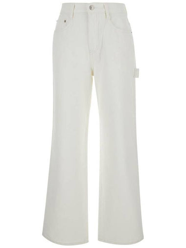 White Jeans With Straight Leg In Denim Woman - DUNST - BALAAN 1