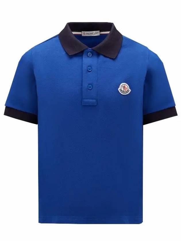 Kids Boys PK Short Sleeve T Shirt Royal Blue 8A00008 8496W 745 12A 14A - MONCLER - BALAAN 1