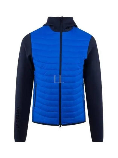 Men's Holden Quilt Hybrid Hooded Jacket Club Blue - J.LINDEBERG - BALAAN 2