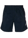 Men's Chrome Logo Patch Swim Shorts Navy - CP COMPANY - BALAAN.