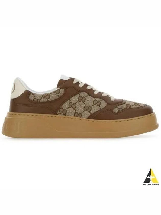 GG Supreme Canvas Low Top Sneakers Brown Beige - GUCCI - BALAAN 2