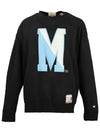 Logo Print Crew Neck Cotton Sweatshirt Black - MAISON MIHARA YASUHIRO - BALAAN 2