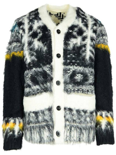 Sacai Black Alpaca Blend Cardigan - SACAI - BALAAN 1