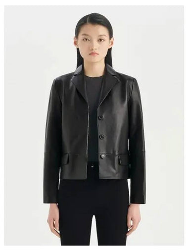 Women s Grain Leather Single Button Jacket Black Domestic Product GM0023122845124 - THEORY - BALAAN 1