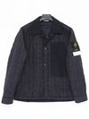 Men's Stella Wappen Patch Quilted Jacket Navy - STONE ISLAND - BALAAN 3