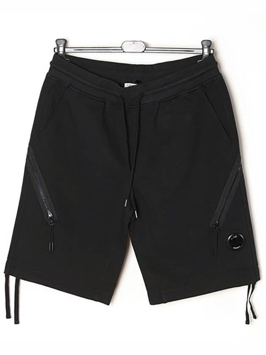 Lens Wappen Diagonal Zipper Shorts Black - CP COMPANY - BALAAN 2