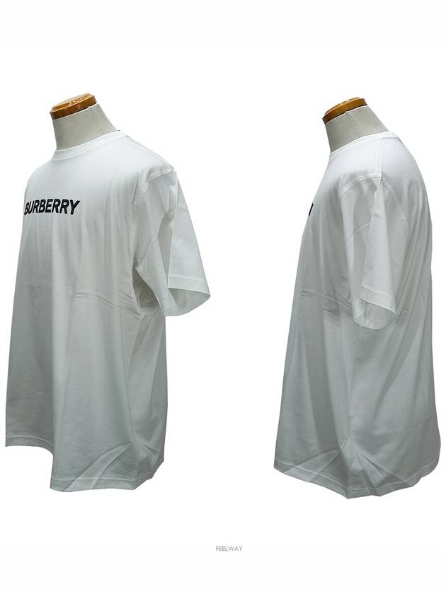 logo print cotton short sleeve t-shirt white - BURBERRY - BALAAN 2