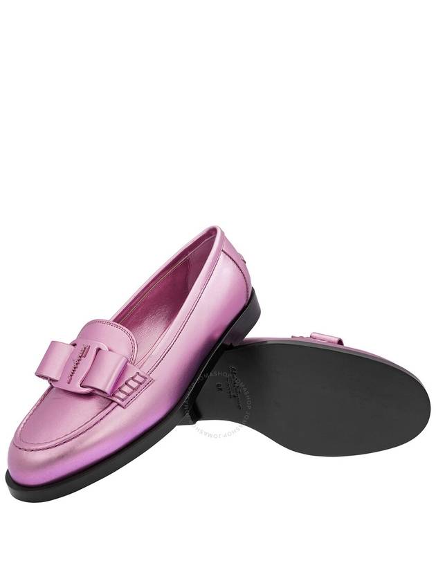 Salvatore Viva Leather Loafer Flamingo - SALVATORE FERRAGAMO - BALAAN 3