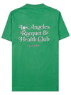 Logo cotton short sleeve tshirt LA RACQUET CLUB T SHIRT VERDE WHITE - SPORTY & RICH - BALAAN 3