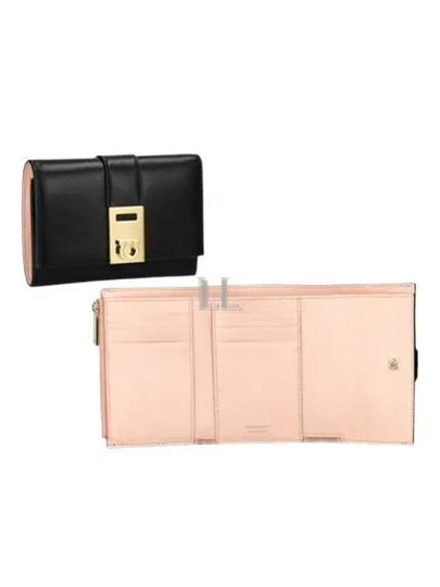 Hug Compact Two Tone Half Wallet Black - SALVATORE FERRAGAMO - BALAAN 2