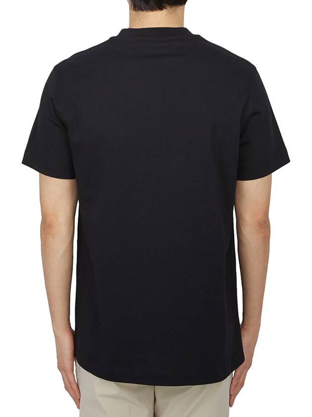 Check Label Cotton Short Sleeve T-Shirt Black - BURBERRY - BALAAN 4