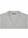 V-neck Wool Cashmere Knit Top Melange Grey - ACNE STUDIOS - BALAAN 4