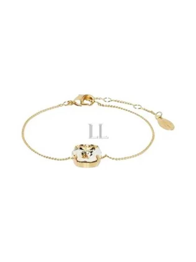 V Logo Metal Crystal Bracelet Gold - VALENTINO - BALAAN 2